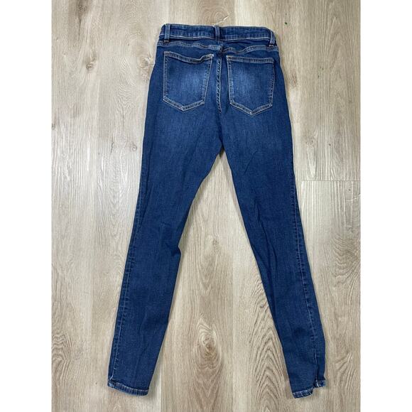 H&M Women's High Waist 8 Skinny Jeans Blue Stretch Denim‎ 99% Cotton Casual Y2K - Picture 8 of 10